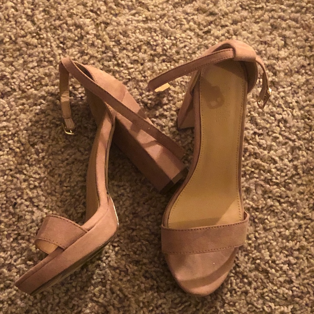 Nude/blush Chunky heeled Sandal